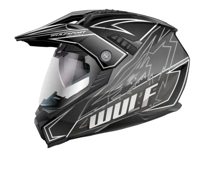 Wulfsport Adult Prima X Dual Double Visor Adventure Motocross Motorbike Helmet