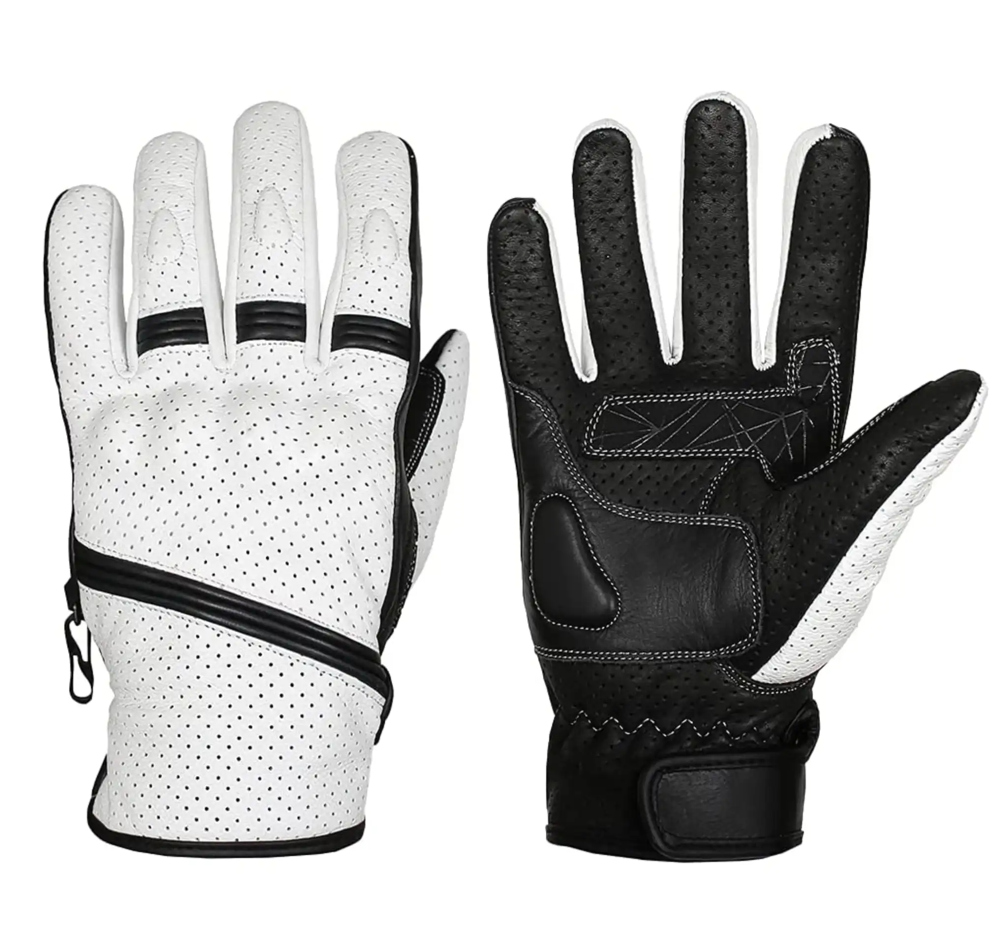 UAF Sports - White - Leather Best Summer Motorcycle